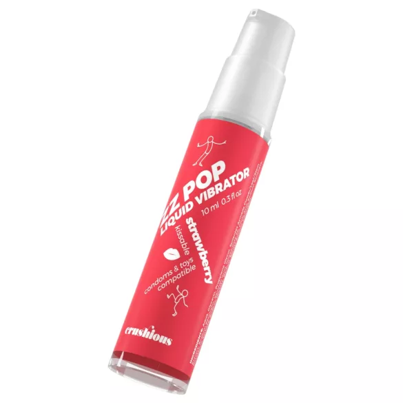 Crushious ZZ POP - spiselig flydende vibrator, jordbær (10 ml)