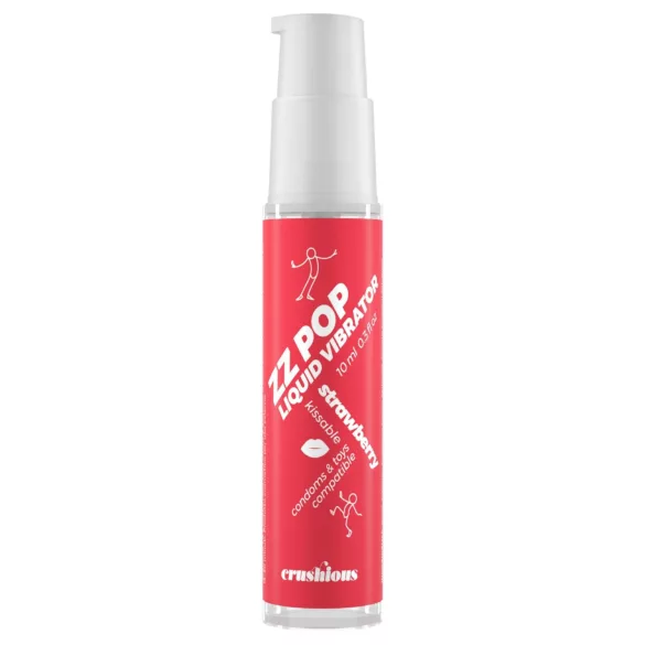 Crushious ZZ POP - spiselig flydende vibrator, jordbær (10 ml)