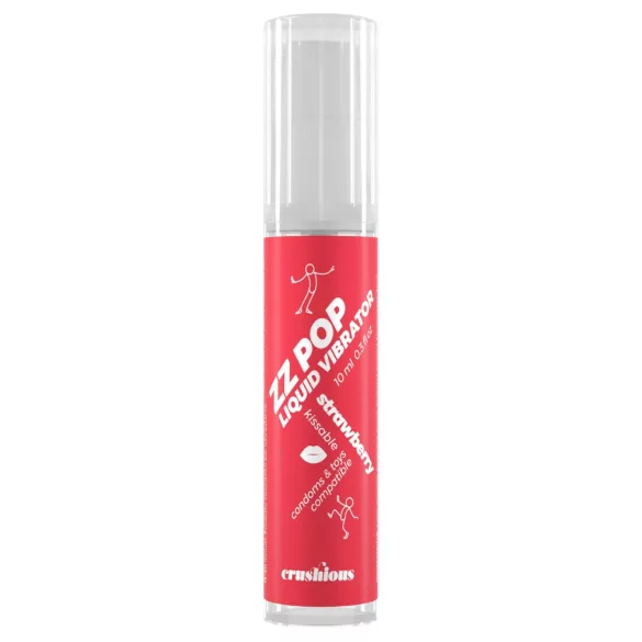 Crushious ZZ POP - spiselig flydende vibrator, jordbær (10 ml)