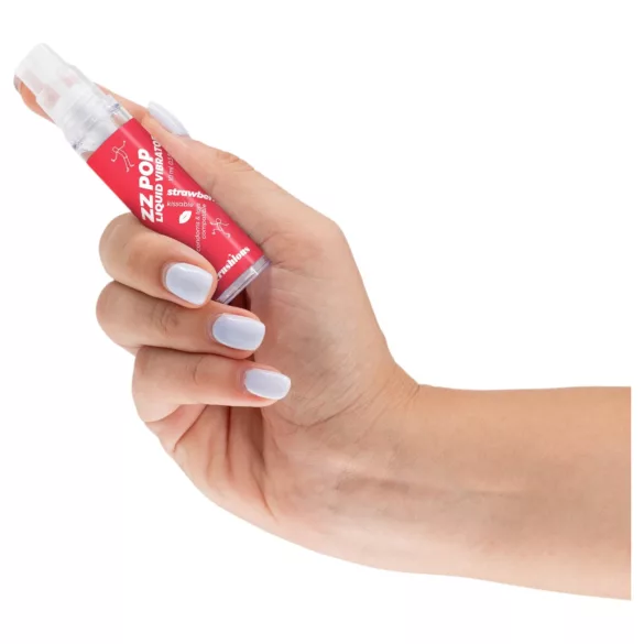 Crushious ZZ POP - spiselig flydende vibrator, jordbær (10 ml)