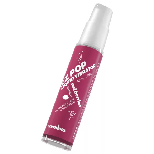 Crushious ZZ POP - spiselig flydende vibrator, røde bær (10 ml)