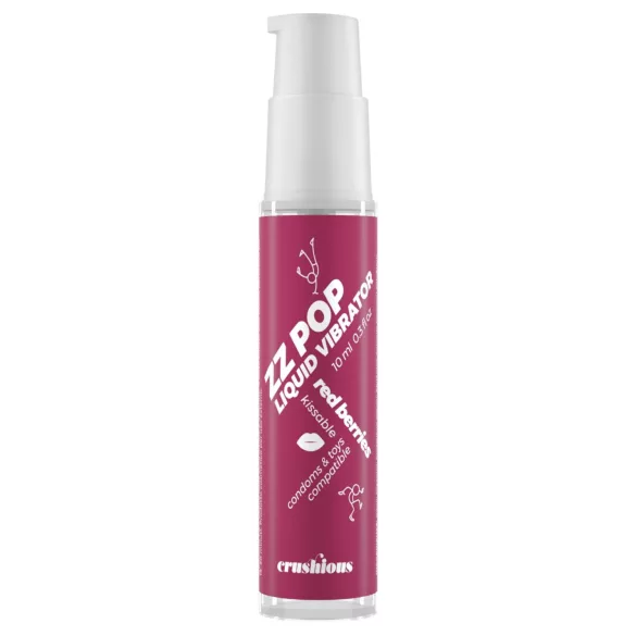 Crushious ZZ POP - spiselig flydende vibrator, røde bær (10 ml)