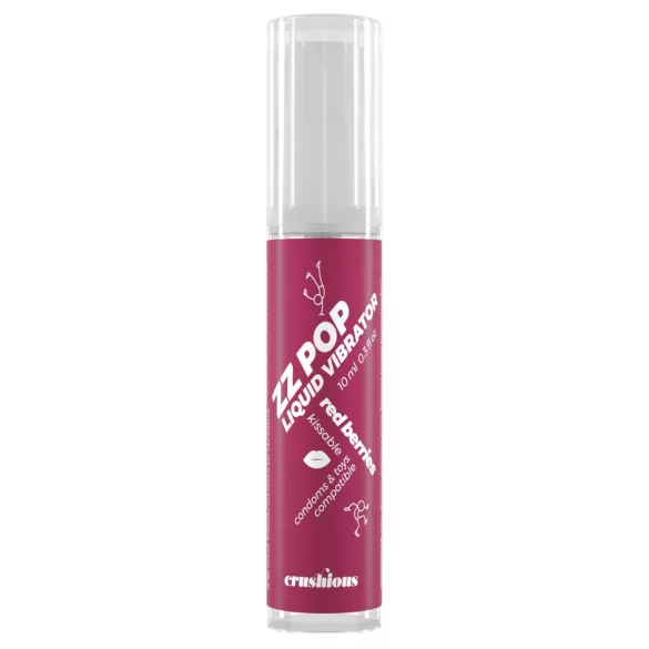 Crushious ZZ POP - spiselig flydende vibrator, røde bær (10 ml)