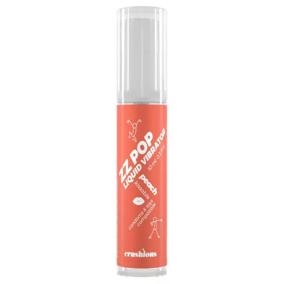 Crushious ZZ POP - spiselig flydende vibrator, fersken (10 ml)