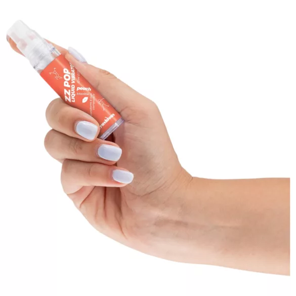 Crushious ZZ POP - spiselig flydende vibrator, fersken (10 ml)