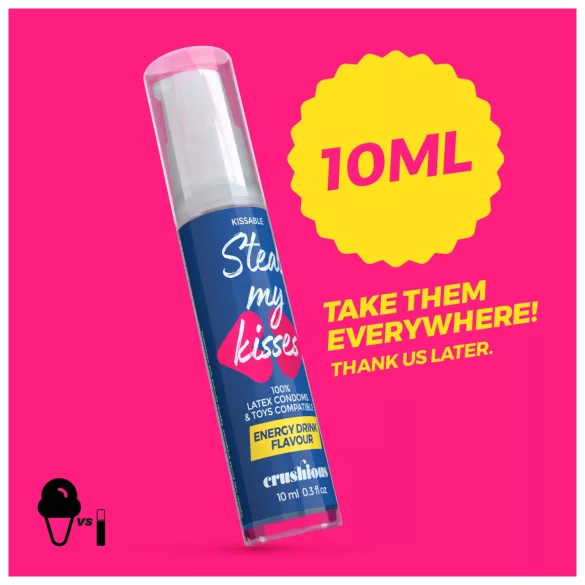 Crushious Steal My Kisses - smagsat glidecreme, energidrik (10 ml)