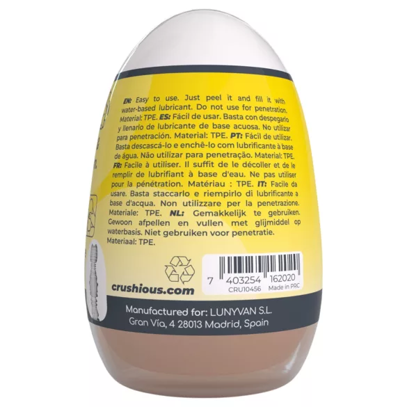 Crushious Ezy Egg Anal - onaniæg (hudfarvet)
