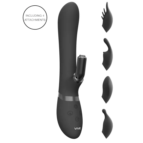 Vive Chou - klitorisvibrator med arm - 4i1 - sort