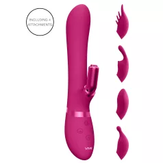   Vive Chou - klitorisvibrator med udskifteligt hoved - genopladelig - pink
