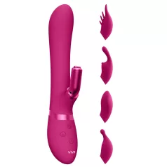   Vive Chou - klitorisvibrator med udskifteligt hoved - genopladelig - pink