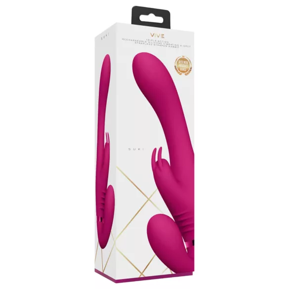 Vive Suki - strap-on vibrator uden harness - vibrator pink