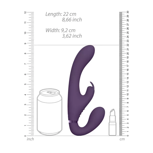 Vive Suki - strap-on vibrator uden rem - lilla