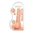 RealRock Dong 7 - naturtro dildo med pung (17 cm) - naturfarvet