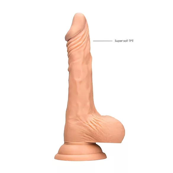 RealRock - dildo med testikler - realistisk - 17cm - natur