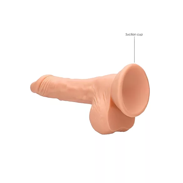 RealRock - dildo med testikler - realistisk - 17cm - natur