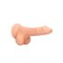 RealRock Dong 7 - naturtro dildo med pung (17 cm) - naturfarvet