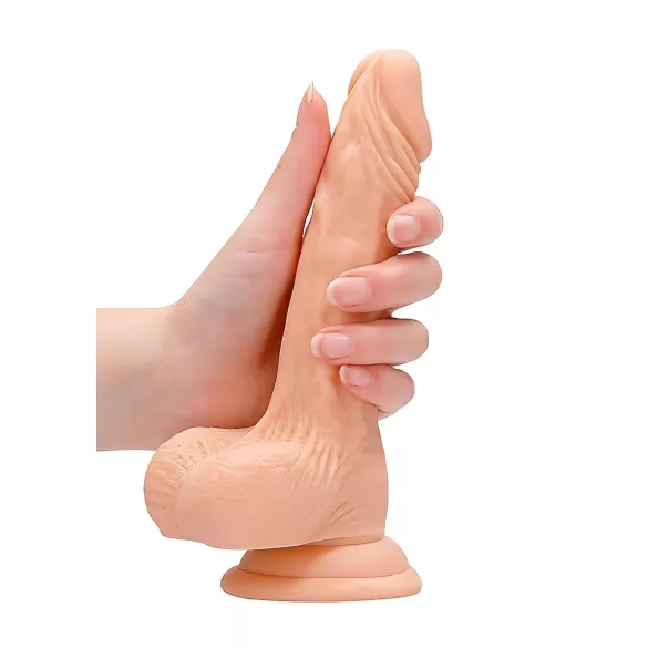 RealRock - dildo med testikler - realistisk - 17cm - natur