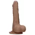 RealRock - dildo med testikler - realistisk - mørk natur - 25cm