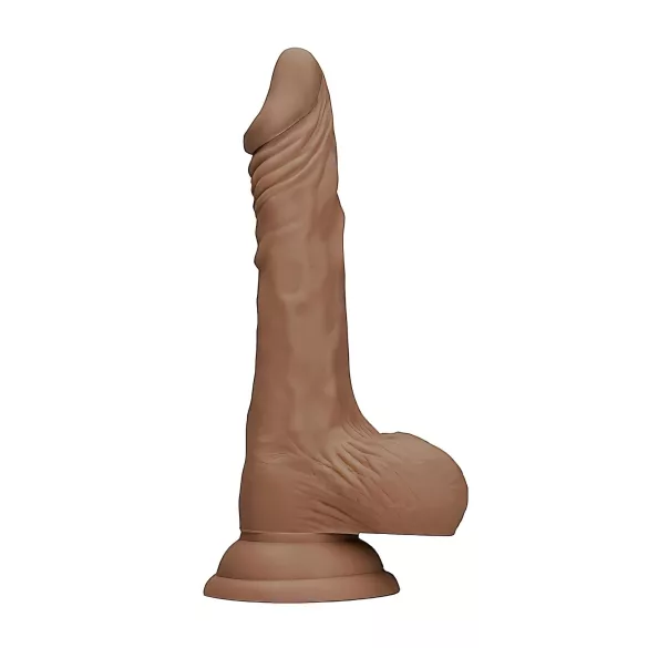 RealRock - dildo med testikler - realistisk - mørk natur - 25cm