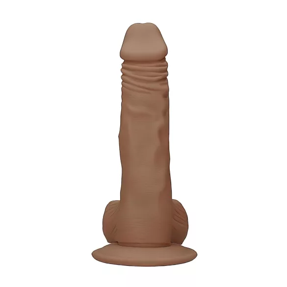 RealRock - dildo med testikler - realistisk - mørk natur - 25cm