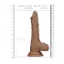RealRock - dildo med testikler - realistisk - mørk natur - 25cm
