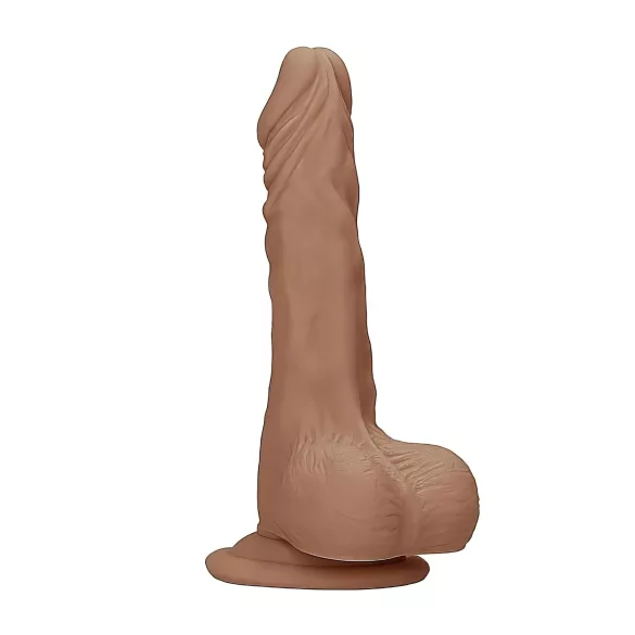 RealRock - dildo med testikler - realistisk - mørk natur - 25cm