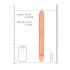 RealRock Double Dong 14 - dobbelt dildo (36 cm) - naturfarvet