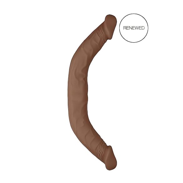 RealRock Dobbelt Dildo 18" - længde 46 cm - mørk natur