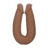 RealRock Dobbelt Dildo 18" - længde 46 cm - mørk natur