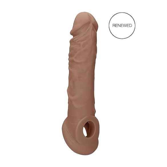 RealRock Penishylster 8" - Mørk Naturlig