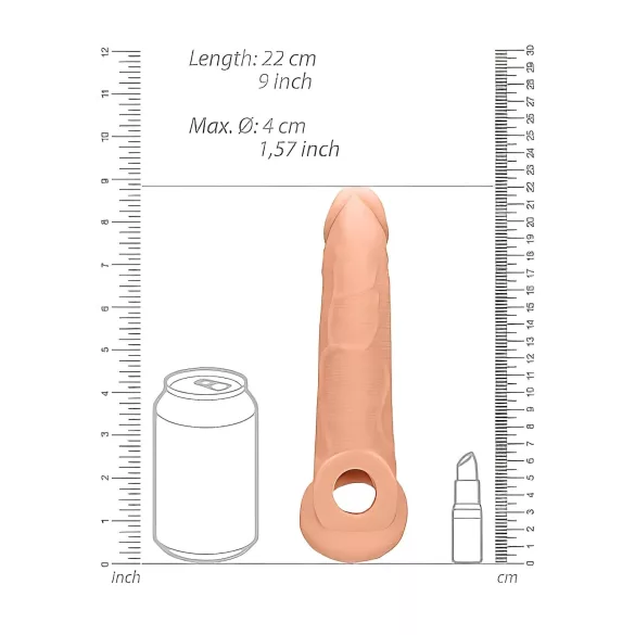 RealRock - penisforlænger - 21,5cm - natur