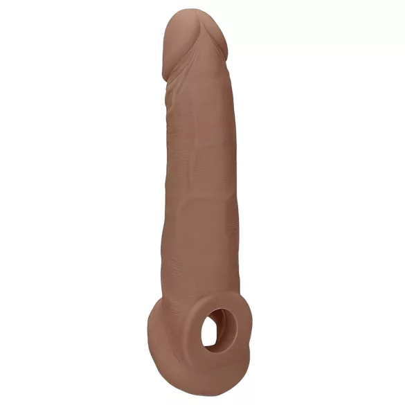 RealRock - penis sleeve - 21,5cm - mørk natur