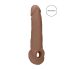 RealRock Penis Sleeve 9 - penishylster (21,5 cm) - mørk natur