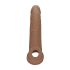 RealRock Penis Sleeve 9 - penishylster (21,5 cm) - mørk natur