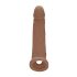 RealRock Penis Sleeve 9 - penishylster (21,5 cm) - mørk natur