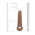 RealRock Penis Sleeve 9 - penishylster (21,5 cm) - mørk natur