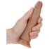RealRock Slim - realistisk dildo 15,5 cm (mørk naturfarve)