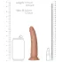 RealRock - realistisk dildo - slank - 15,5cm - mørk natur