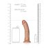 RealRock - realistisk dildo - 15,5 cm (mørk natur)