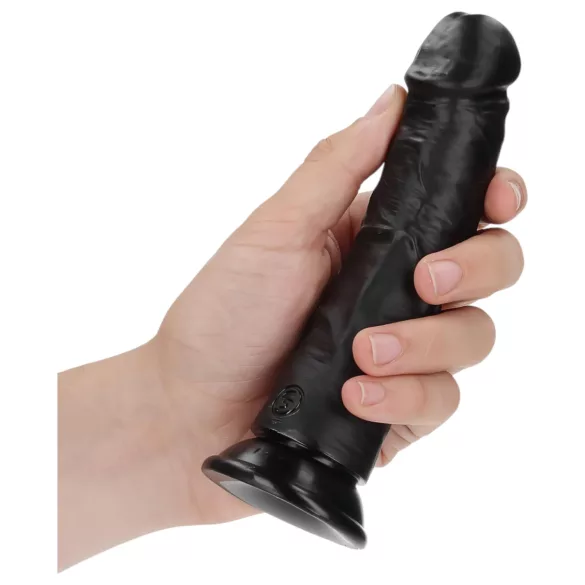 RealRock - realistisk dildo med sugekop - 15,5cm - sort