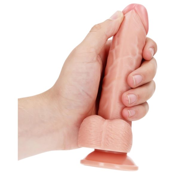 RealRock - sugekop, realistisk dildo - 15,5cm (naturlig)