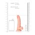 RealRock - sugekop, realistisk dildo - 15,5cm (naturlig)