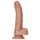 RealRock - dildo med sugekop og testikler - 15,5cm - mørk natur