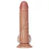 RealRock - dildo med sugekop og testikler - 15,5cm - mørk natur