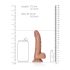 RealRock - dildo med sugekop og testikler - 15,5 cm (mørk natur)