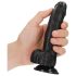 RealRock - realistisk dildo med sugekop - 15,5 cm (sort)