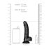 RealRock - realistisk dildo med sugekop - 15,5cm (sort)