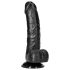 RealRock - realistisk dildo med sugekop - 15,5 cm (sort)