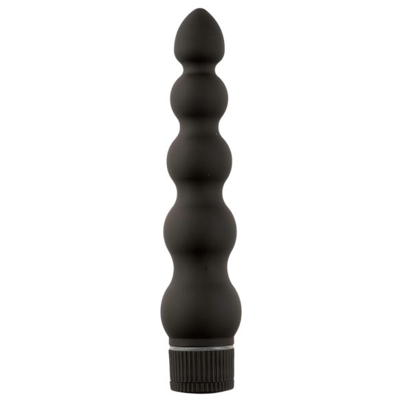 Black Magic 7 - fast analvibrator med 5 perler (sort)