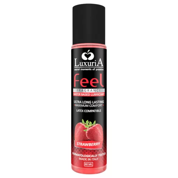 LuxuriA Feel Strawberry - vandbaseret glidecreme - jordbær (60 ml)